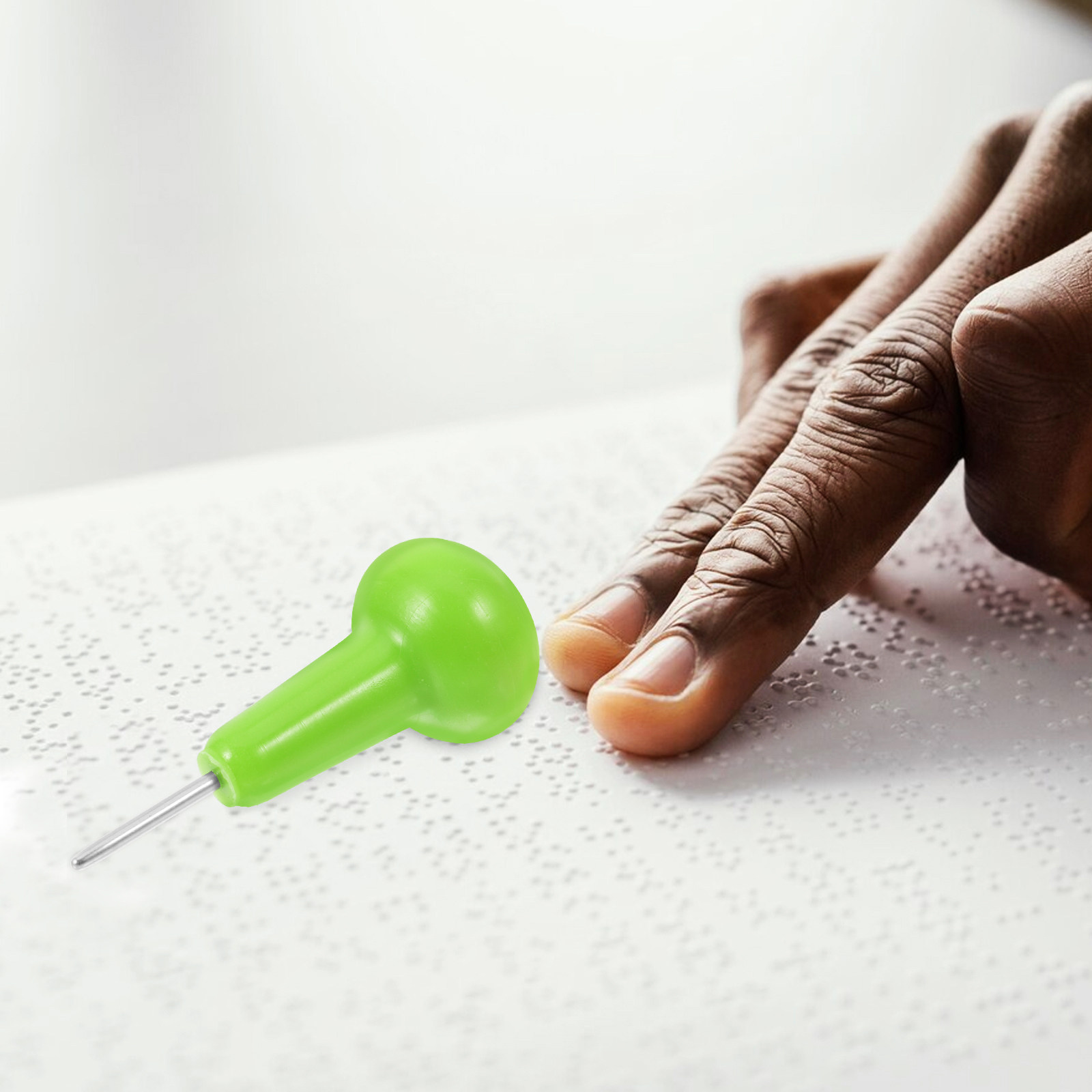 Writing Tools - Yeşil Braille Yazma Kalemi, Körlerin Yazmayı