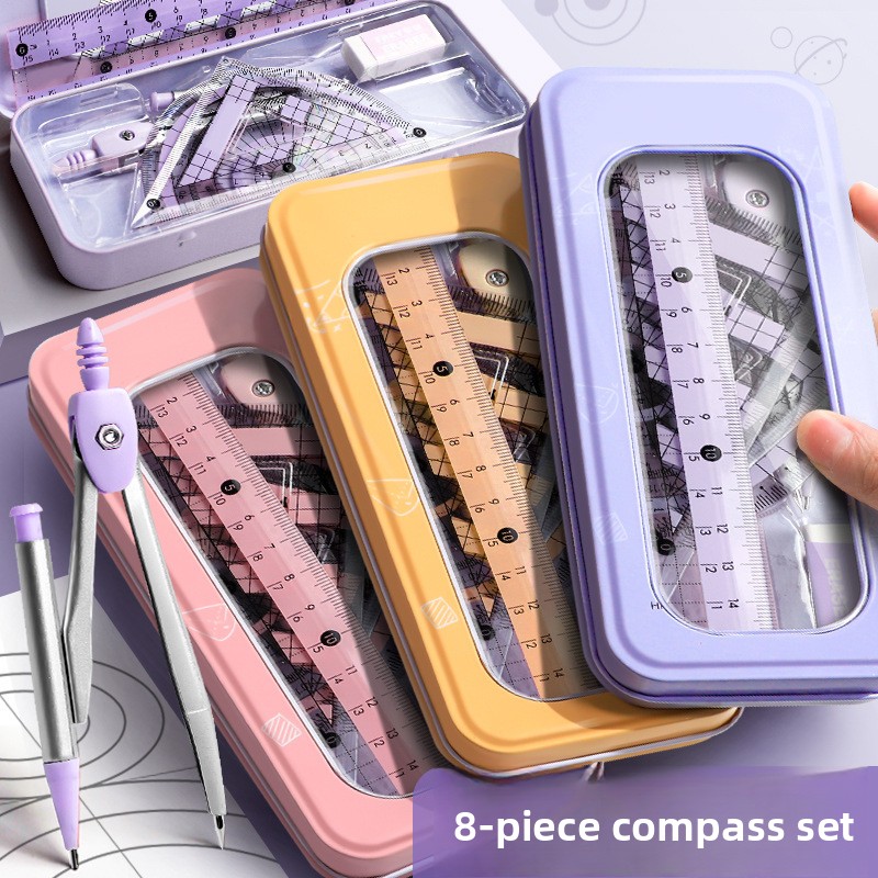 Öğrenciler İçin 8 Parçalık Geo - Math Geometry Set With Compass incelemesi ve fiyatı